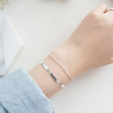 925 Sterling Silver Snake Bone Bracelet Sweet Gift Women Jewelry