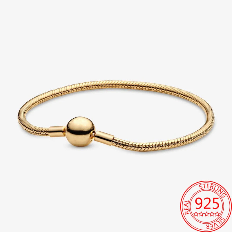 925 Sterling Silver Snake Chain Bracelet Set