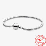 925 Sterling Silver Snake Chain Bracelet Set