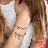 925 Sterling Silver Snake Chain Bracelet Set