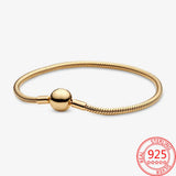 925 Sterling Silver Snake Chain Bracelet Set