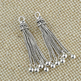 925 Sterling Silver Tassel Pendant For Jewelry Making