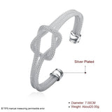 925 Silver Knot Cuff Bracelet Classic Jewelry