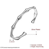 925 Silver Bamboo Open Bangle Women