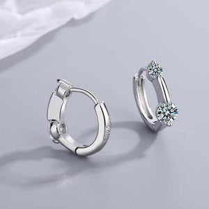 Crystal Star Ladies Stud Earrings 925 Silver Needle Jewelry