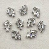 CZ Feather Charm 50pcs DIY Necklace Earring Parts