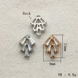 CZ Feather Charm 50pcs DIY Necklace Earring Parts