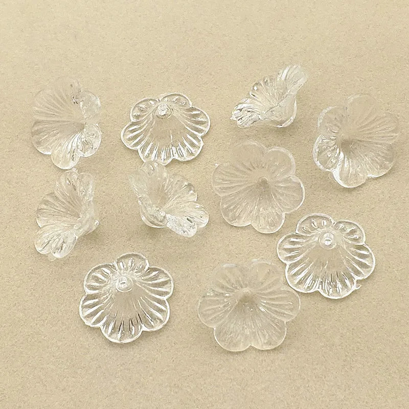 Clear Flower Acrylic Beads 600pcs for DIY Jewelry
