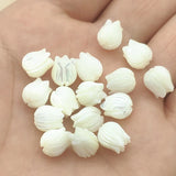 30pcs Real Nature Shell Tulip Flower Beads for Jewelry Making