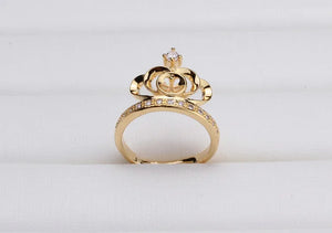 Arrival Crown Shape Ring Base for Pearls Beads Stones