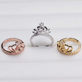 Arrival Crown Shape Ring Base for Pearls Beads Stones