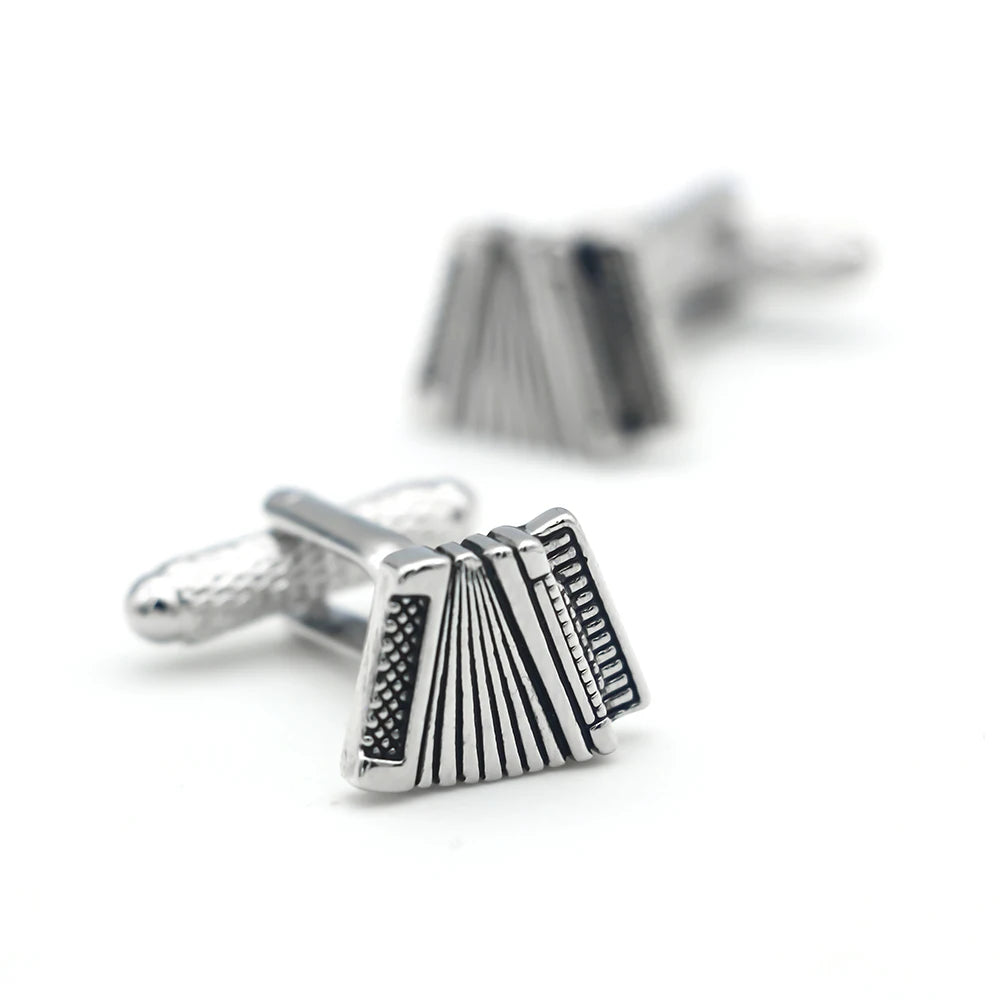 Accordion Cuff Links Brass Material Men's Cufflinks