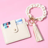 Acrylic Link Chain Keychain Wristlet Key Chain with Tassel