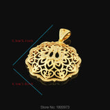 Allah Islamic Pendant Rhinestone Hollow Necklace for Men Women