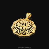 Allah Islamic Pendant Rhinestone Hollow Necklace for Men Women
