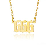 Hot 111-999 Stainless Steel Angel Lucky Numbers Pendant Necklace