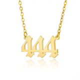Hot 111-999 Stainless Steel Angel Lucky Numbers Pendant Necklace
