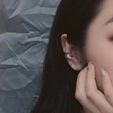 925 Sterling Silver Star and Moon Clip Earrings