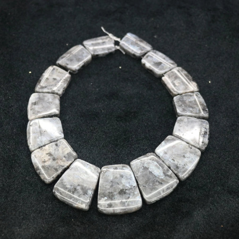 Grey Stone Necklace Beads, Jewelry Making Finding