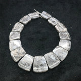 Grey Stone Necklace Beads, Jewelry Making Finding