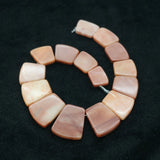 Orange Stone Necklace Beads, Top Drilled Women DIY Accessories