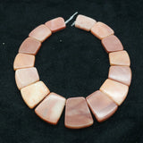 Orange Stone Necklace Beads, Top Drilled Women DIY Accessories