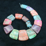 Mixed Sea Ocean Stone Slice Beads Top Drilled Slab Accessories