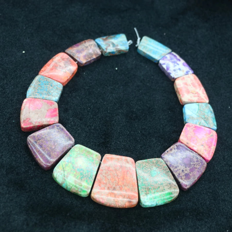 Mixed Sea Ocean Stone Slice Beads Top Drilled Slab Accessories