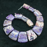 Purple Ocean Sediment Stone Slice Beads for Jewelry Making