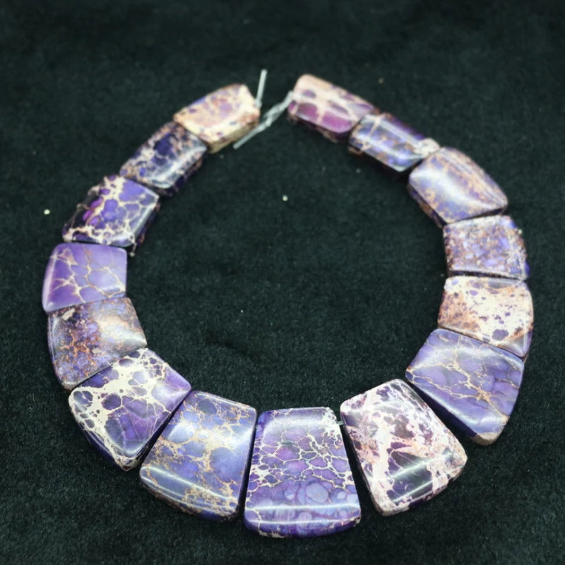 Purple Ocean Sediment Stone Slice Beads for Jewelry Making