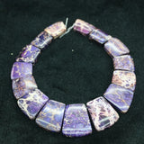 Purple Ocean Sediment Stone Slice Beads for Jewelry Making