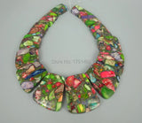 Red Sea Ocean Sediment Stone Slice Beads Top Drilled Slab Shape