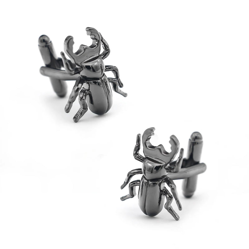 Arrival Beetles Cuff Links Gunblack Insect Brass Material Men's Cufflinks