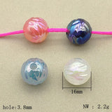 UV Aurora Rose Beads 16mm - 100pcs for DIY Jewelry