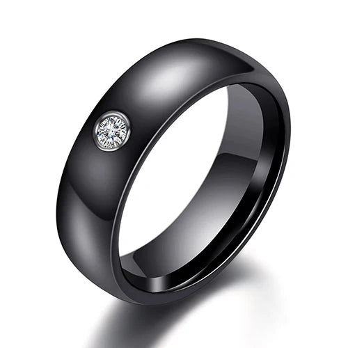 Colorful Crystal Wedding Band Ring for Women