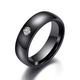 Colorful Crystal Wedding Band Ring for Women