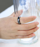 Colorful Crystal Wedding Band Ring for Women