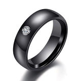 Colorful Crystal Wedding Band Ring for Women