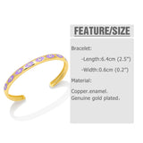 Evil Eye Bangles for Women Copper Plated Greek Eye Cuff Bangles