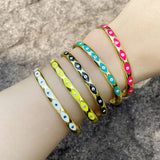 Evil Eye Bangles for Women Copper Plated Greek Eye Cuff Bangles