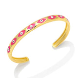 Evil Eye Bangles for Women Copper Plated Greek Eye Cuff Bangles