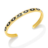 Evil Eye Bangles for Women Copper Plated Greek Eye Cuff Bangles