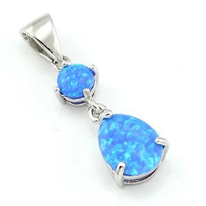 Fire Opal Women Silver Plated Pendant Necklace