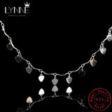 Bohemia 925 Silver Heart Anklet Bracelet for Women Beach Jewelry