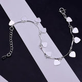 Bohemia Women 925 Sterling Silver Anklet Heart Pandent Anklet
