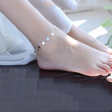 Bohemia Women 925 Sterling Silver Anklet Heart Pandent Anklet
