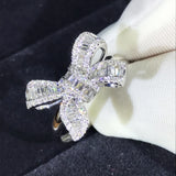 Bow Tie Diamond Ring for Women