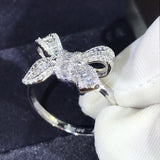 Bow Tie Diamond Ring for Women