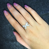 Bow Tie Diamond Ring for Women