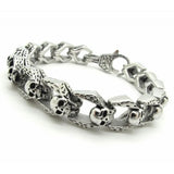 Men Stainless Steel Skull Chain Bracelet